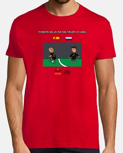 Tee-shirt iniesta à talons pour cesc - coupe du monde 2010
