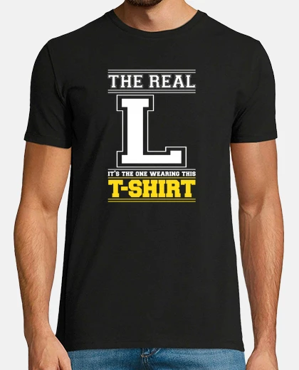 T-shirt iniziale l - lettera l