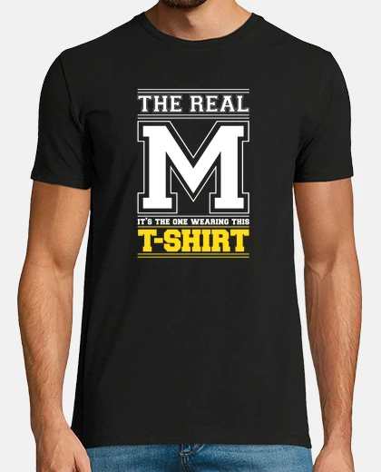 T-shirt iniziale m - lettera m