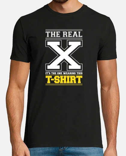 T-shirt iniziale x - lettera x