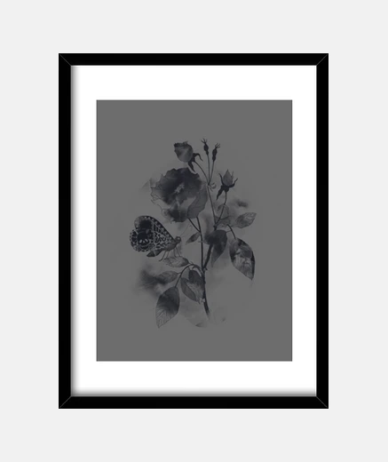 Framed inked print