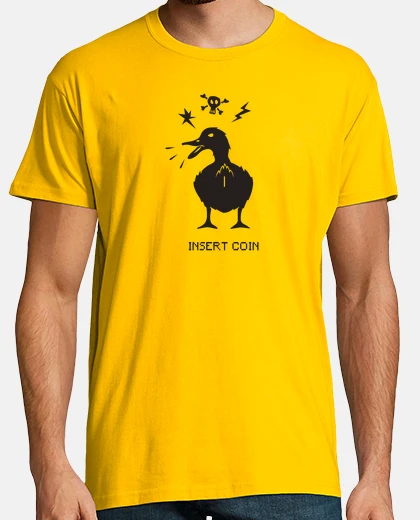 Camiseta insertar moneda moneda marrón