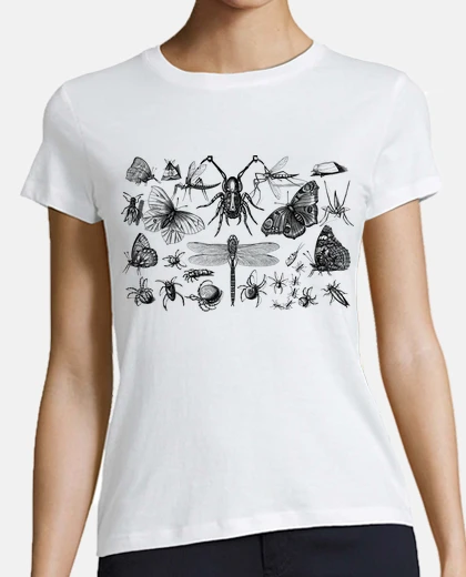 T-shirt insetti libellule farfalle scarabei