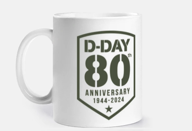 Taza insignia del 80 aniversario del día d