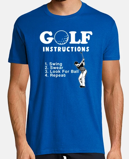 Tee-shirt instructions de golf golfeur drôle