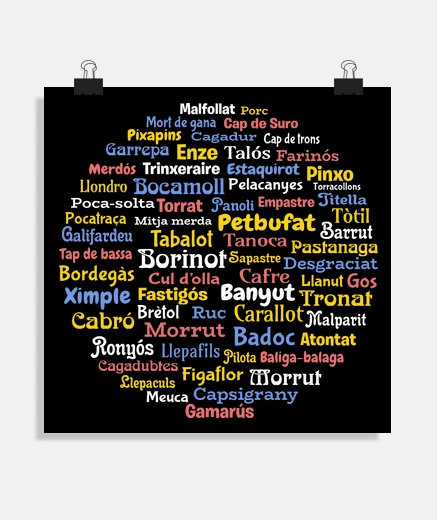 Póster Insultos en Catalán Insults en Català