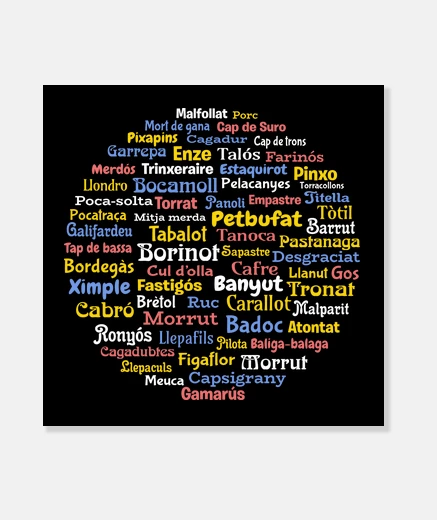 Lienzo Insultos en Catalán Insults en Català