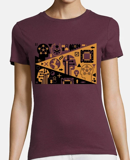 Playera inteligencia artificial ai generativa cuello en v
