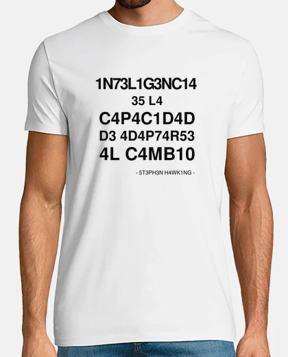 Camiseta Inteligencia capacidad cambio negro