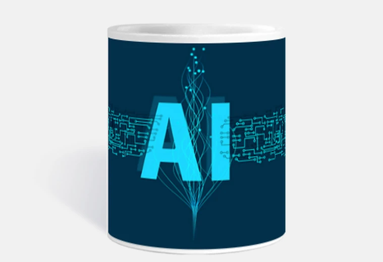 Mug intelligence artificielle générative codeur tasse café thé lait 