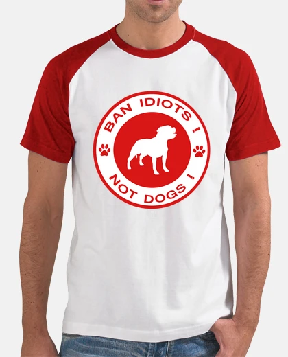 Tee-shirt interdire les idiots not chiens