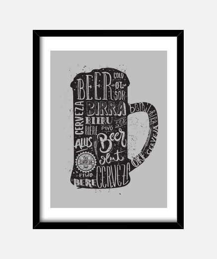 Framed international beer