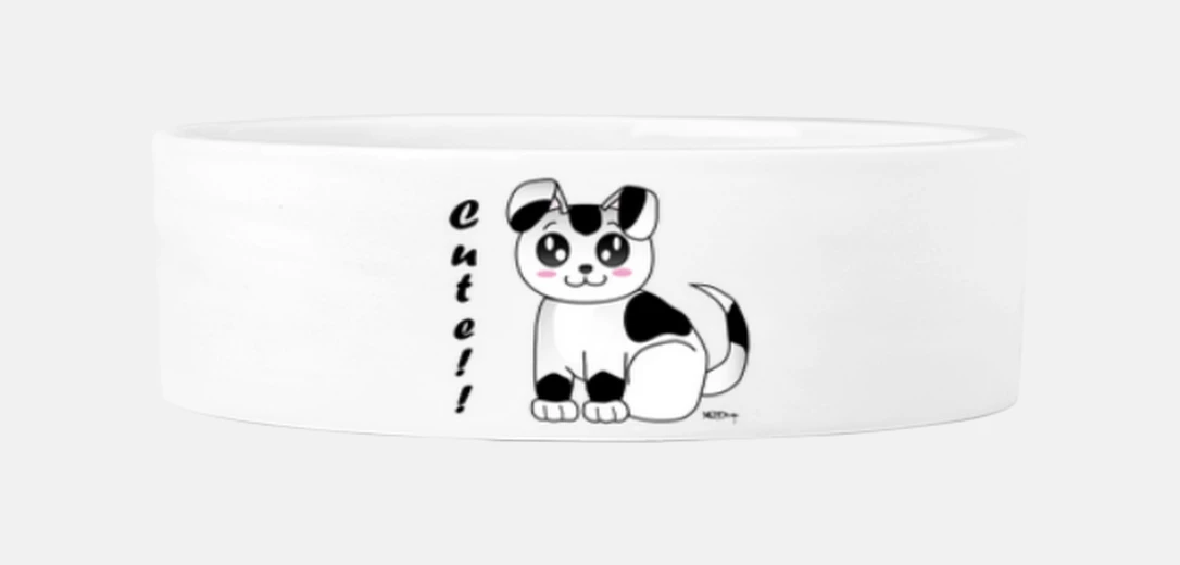Mascotas inu cute 2-sided bowl