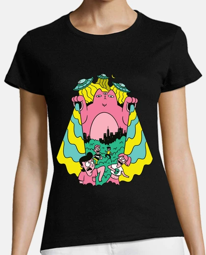 Tee-shirt invasion de chat extraterrestre