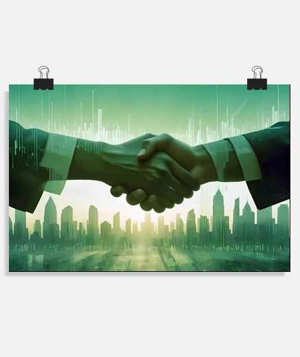 Poster investissement entreprise à double expo