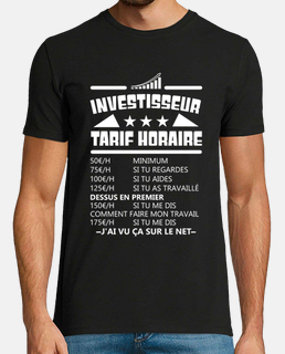 Investisseur tarif horaire t-shirt homm