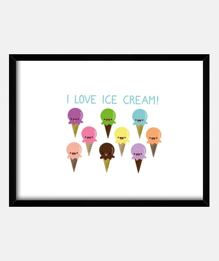 Quadro io amo il gelato