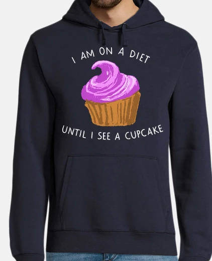 Felpa io sono a dieta fino a quando vedo un cupcake