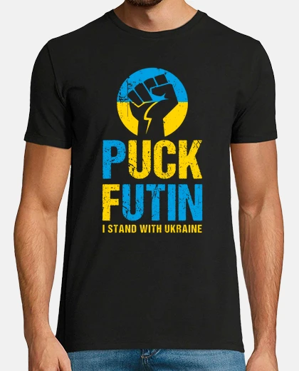 T-shirt io sto con l39ucraina puck futin