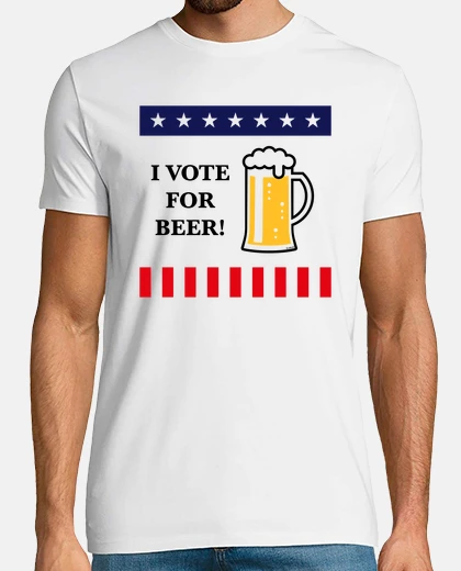 T-shirt io voto per la birra - elezioni usa - 4