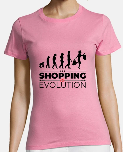 Playera ir de compras es evolución - mensaje de