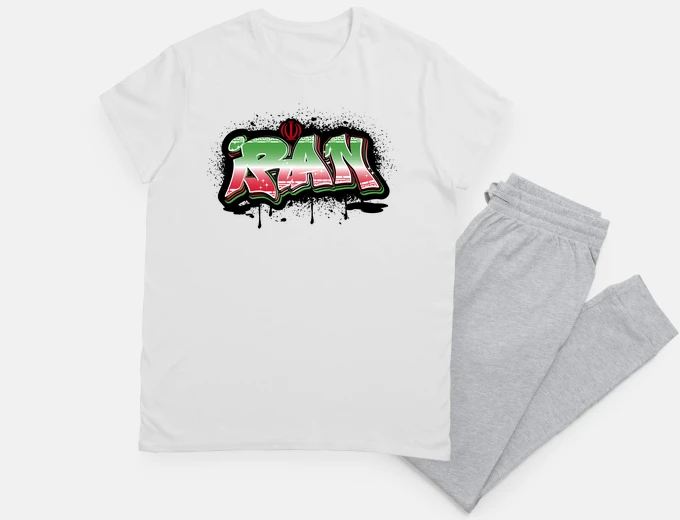 Pyjama iran dripping i love persia street art night sleep