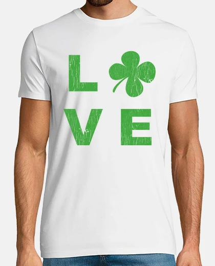 T-shirt irish amore quadrato verde