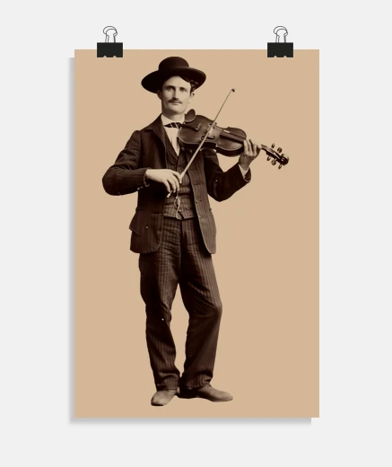 Poster irish violin folklore irish music poster studio workshop living room concert room poster