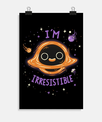 Poster irrésistible espace de trou noir mignon