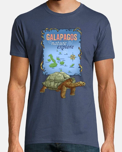 T-shirt isola delle galapagos, tartaruga, fauna selvatica