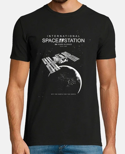 T-shirt iss-space station internazionale-nasa-esa