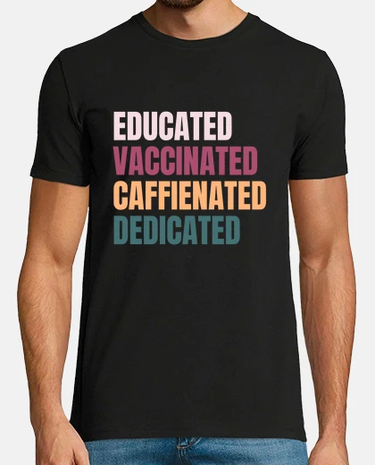 T-shirt istruito vaccinato dedicato
