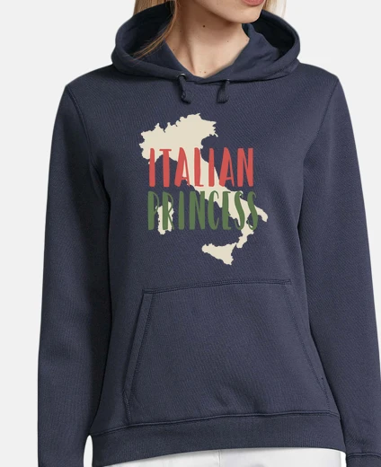Hoodie italian princess, italy map, italian woman,