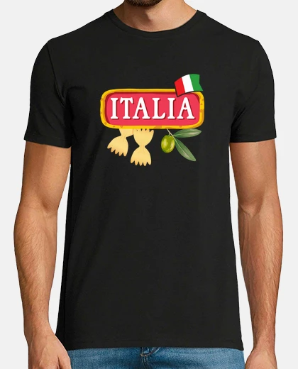 Tee-shirt Italie pâtes huile pizza