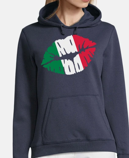 Hoodie italy kiss flag