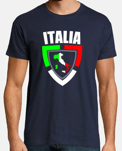 T-shirt Italy souvenir t-shirt map and flag col