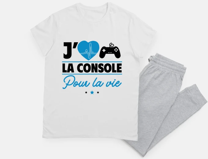 Pyjama J aime la console pour la vie,gamer
