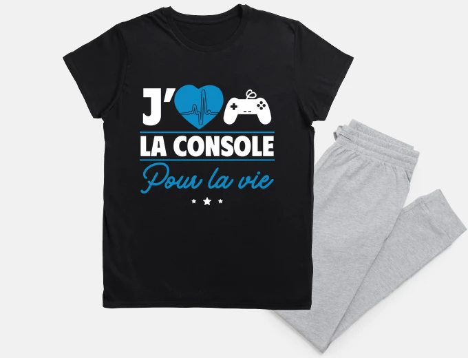 Pyjama J aime la console pour la vie,gamer