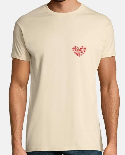 Tee-shirt J aime le Pérou, incas, hôtel à Lima, coeur du pérou placé sur la poche.