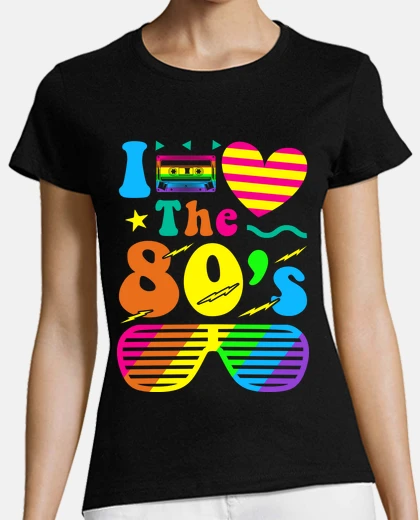 Tee-shirt j aime les années 80 cassettes disco