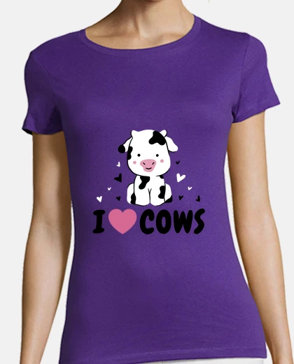 Tee-shirt j aime les vaches , vegan, un jour ,vegan toujours.