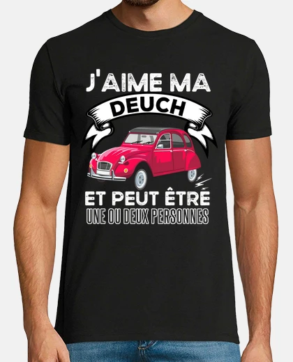 Tee-shirt J aime ma deuch Cadeau 2 chevaux