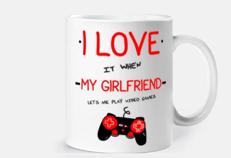 Mug J aime ma petite amie geek,gamer,gamin