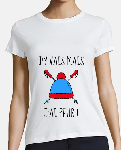 Tee-shirt J y vais mais j ai peur - Les Bronzés