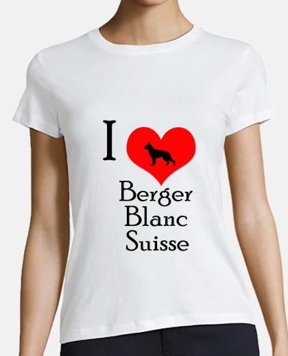 Tee-shirt j39aime berger blanc suisse
