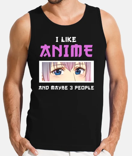 Tee-shirt j39aime l39 anime et peut-être 3 person