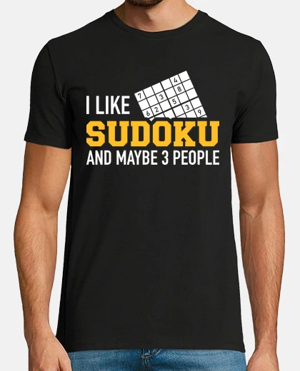 Tee-shirt j39aime le sudoku et peut-être trois pe