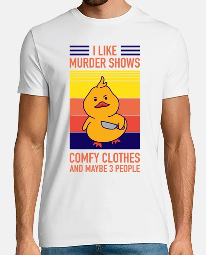 Tee-shirt j&#39;aime les séries policières, les vêtements confortables et peut-être 3 personnes