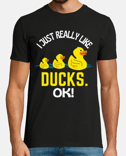Tee-shirt j39aime vraiment les canards ok canard 