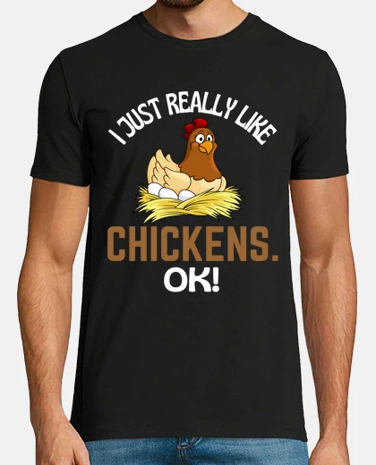 Tee-shirt j39aime vraiment les poulets ok poulet